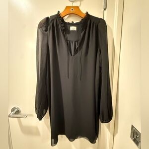 Wilfred Black Ruffle-Trim Dress